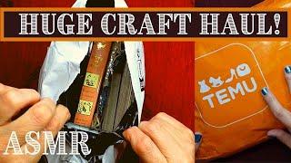 ASMR | Temu Craft Supplies Parcel Unboxing! Whispered with Crinkly Sounds - Show & Tell