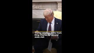 Trump receives invite from King Charles for second state visit | AJ #shorts