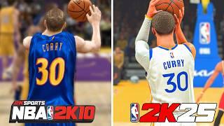 Half Court With Steph Curry In Every NBA 2K