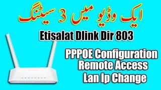 Dlink Dir 803 Router 3 Important Configuration - Wifi Networking - Etisalat Router - Muneer ISP