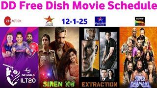 DD Free Dish Hindi Movie Schedule 12 January 2025 || DD Free Dish New Update 12 January 2025