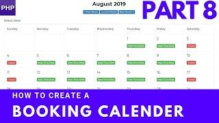 How to create a booking calendar | display all booked day | php mysql part 8