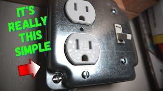 How to Wire an Outlet Off a Switch - DIY Wiring Projects (OFFICIAL VIDEO)