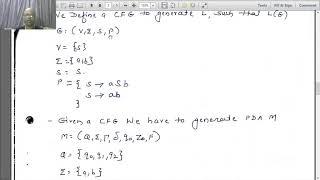 equivalence of CFG and PDA