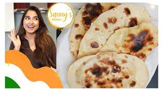 FLUFFIGES NAAN BROT Rezept  Pfannen & Ofen Methode - Sanny's Kitchen | Sanny Kaur
