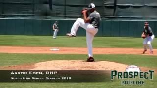 Aaron Eden, RHP, Norco High School Class of 2018, Pitching Mechanics at 240 FPS