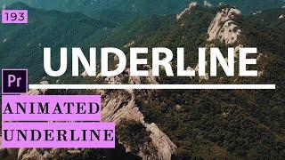 Create an Animated Underline in Premiere Pro