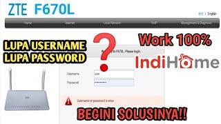 Cara Mengatasi Lupa Username dan Password Indihome Tanpa Reset