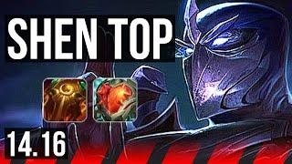 SHEN vs RENEKTON (TOP) | 67% winrate, 6 solo kills, 8/3/11, Rank 15 Shen | EUW Grandmaster | 14.16