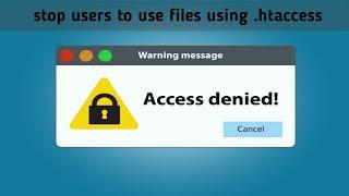 Restrict Users | Prevent users to access to php files directly | htaccess tutorial