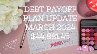 Debt Payoff Plan 2024 | March Debt Confession Update | $44,881.45 |Debt Snowball