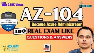 AZ-104: Azure Administrator: 190 Practice Questions, Dumps, Tips | PDF (Exam Cram)