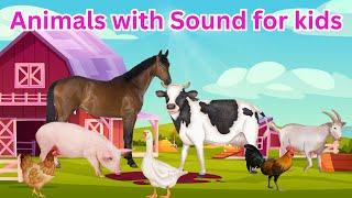 Farm Animals for Kids | English Vocabulary | Animals sound |