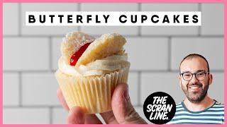 EASY Soft Butterfly Cupcakes With Cream And Jam