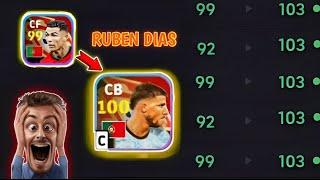 racikan ruben dias efootball 2024 pack Portugal || Ruben Dias max rating‼️