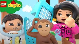 LEGO DUPLO - 5 Little Monkeys | Learning For Toddlers | Nursery Rhymes | Cartoons and Kids Songs