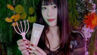 ASMR Skin care, scalp massage ‍️‍️