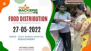 27th May 2022 | Food Distribution | Your Backers Foundation | Transgender Volunteers | Puducherry