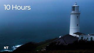 Lighthouse Thunderstorm Sounds | Ocean Waves, Coastal Rain & Thunder Sounds for Sleep ASMR, Insomnia
