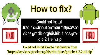 How to fix : Could not install Gradle distribution from 'file:/C:/Users/~/gradle' in Android Studio