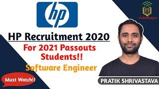 HP Hiring Software Engineer R&D Intern | Batch 2021 | Apply now |