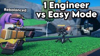 1 Rebalanced Engineer vs Easy Mode | Tower Defense Simulator