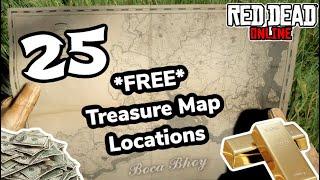 Red Dead Online 25 FREE Treasure Map Locations