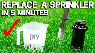 Replace SPRINKLER HEAD in 5 Minutes  - Rainbird - Hunter - Orbit