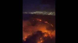 Plane view SoCal Fires