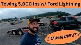 Ford Lightning Efficiency While Towing 5,000 lbs is AMAZING!