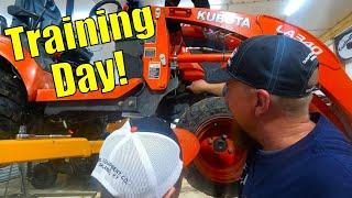 Teaching a Nine-Year-Old to Change the Oil on Our Kubota BX23S
