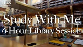 6-Hour Live Study With Me At The Library [Background Noise] - Study With Antonio, 50-10 Pomodoro