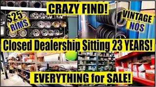 Closed car dealership holds tons of treasures. All for sale!