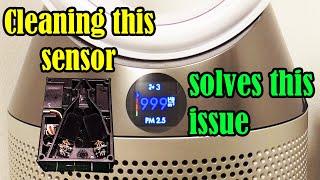 Dyson PH01 - particle sensor cleaning - 999 reading for PM 2.5 and PM 10