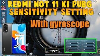 Redmi not 11 gyrocope PUBG mobile sensitivity settings | PUBG mobile graphics settings /