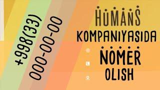 HUMANS UZ kompaniyasida nomer tanlash - sim karta olish