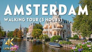 Gorgeous Amsterdam, Netherlands • Walking Tour (3 Hours) • 4K