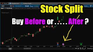 Buy Stock Before or After a Split? e.g. WMT