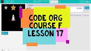 Code.org Course F Lesson 17 Behaviors in Sprite Lab - Code Org 2020