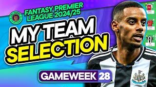 MY FPL GW28 TEAM SELECTION!  Chip Strategy Chaos & Haaland  | Fantasy Premier League Tips 2024/25