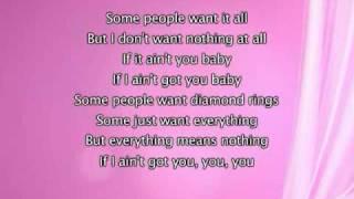 Alicia Keys - If I Ain't Got You, Lyrics In Video