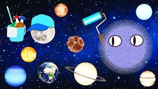 Learn 8 planets of the solar system and mischievous planet  Planet Comparison for kids for baby