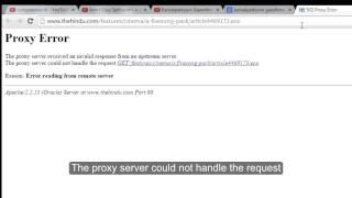 502 Proxy Error The proxy server received an invalid response from an upstream server