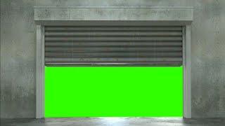 Rolling shop shutter Green Screen effects HD Footage 