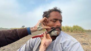 MY BEST CLEAN BEARD || FAST SHAVING || & CARE OF SKIN FROM OLD BARBER WITH ISHFAQ ASMR