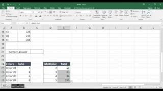 Excel Tutorials - GMAT Question #1