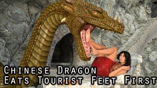 Tourist Eaten Feet First by Chinese Dragon!