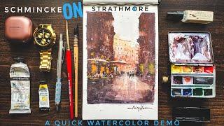 Schmincke Horadam Aquarell + Strathmore 400 Series Watercolour Sketchbook ~ a quick watercolor demo