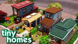Building a Row of Tiny Homes PART 1 - The Sims 4: For Rent - Speed Build