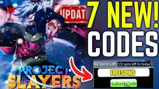 ️UPDATE CODES️PROJECT SLAYERS CODES - CODES FOR PROJECT SLAYERS -  ROBLOX PROJECT SLAYER CODES